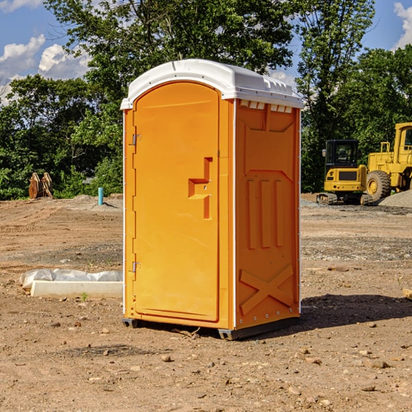 how often are the portable restrooms cleaned and serviced during a rental period in Nutley